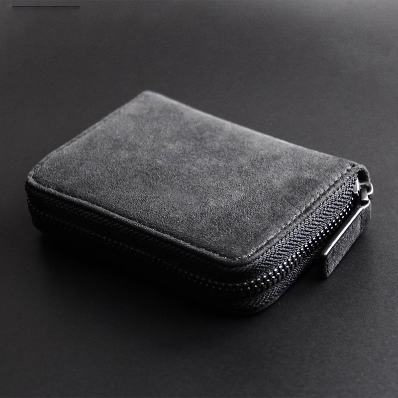 进口卡包男士卡片包卡片夹防消磁精致翻毛皮银行卡卡夹证件卡套女