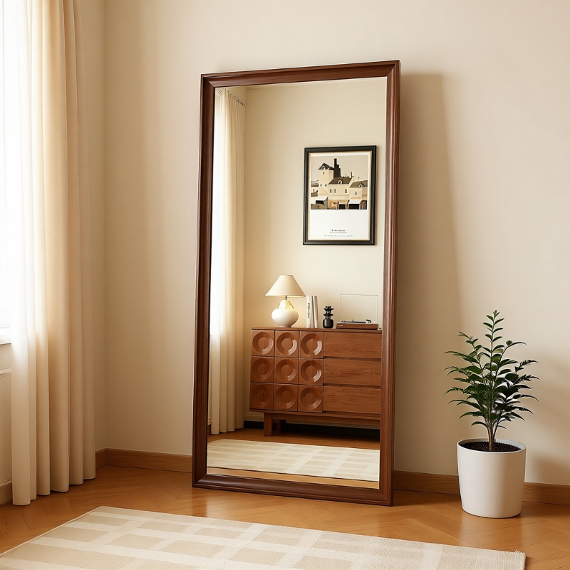 北美胡桃色全身镜|超1000次加购