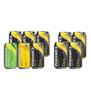 屈臣氏苏打汽水调酒系列原味香草多口味气泡水混合装 4罐 330ml6罐