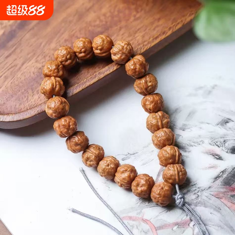 蟾宗猴头菩提转运核桃佛珠手链