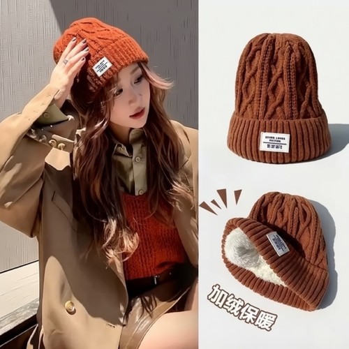 加绒保暖户外骑行帽女显脸小百搭