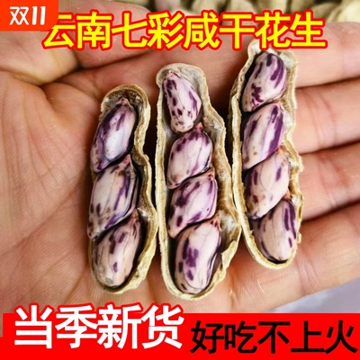 云南七彩花生水煮咸干晒干五彩