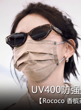 墨镜女rococo章若楠同款GM猫眼太阳镜2025新款高级感复古防紫外线