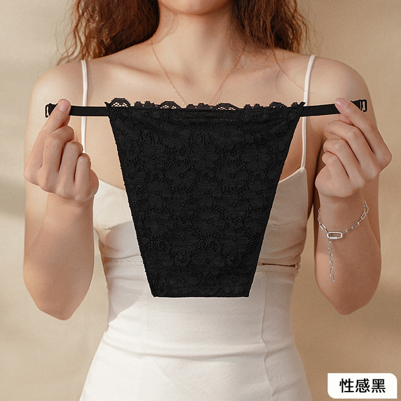 v领双层防走光神器蕾丝胸挡护胸2025新款抹胸一片式胸挡裹胸内衣