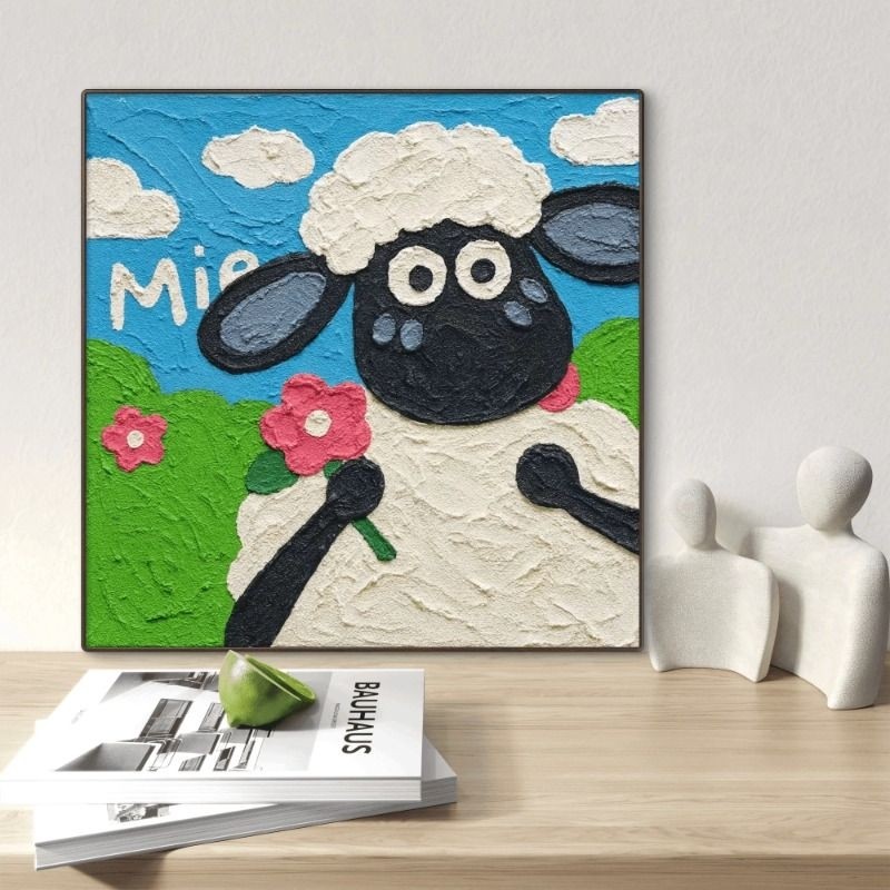 肌理画diy奶油花卉风景卡通石英砂手工全套装饰画解压治愈2025