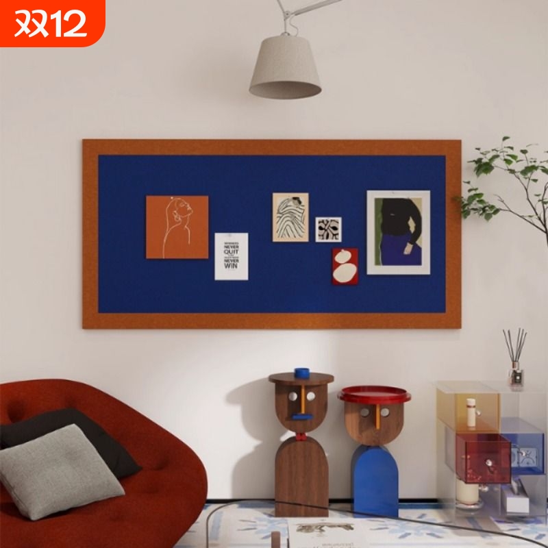 包豪斯毛毡板高级感客厅背景墙装饰照片墙展示板免打孔不伤墙布置