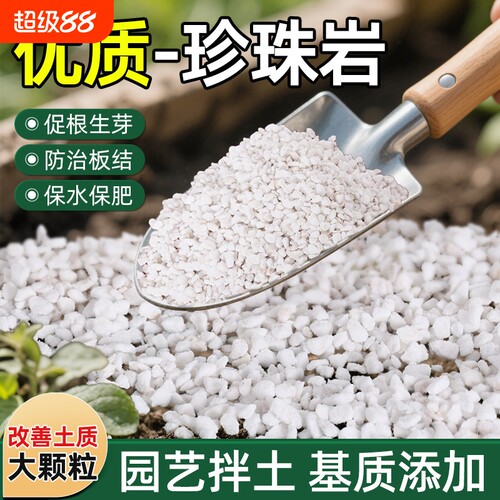 园艺硬质大颗粒珍珠岩养花专用兰花植料盆栽通用营养土扦插土壤