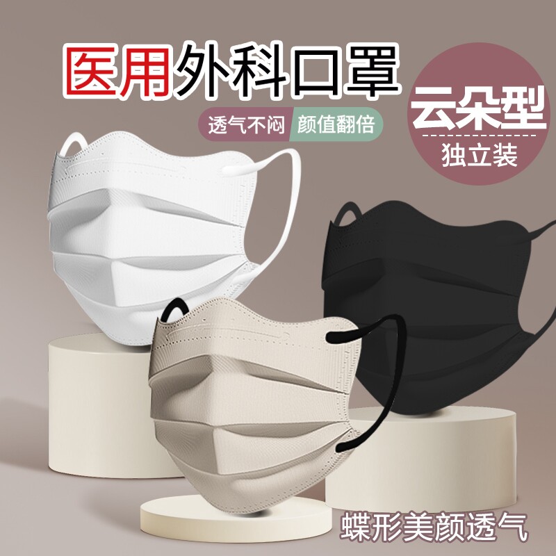 一次性蝶形立体医用外科口罩防晒图片