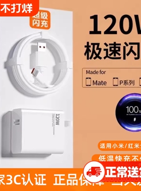 120W适用小米充电器超级闪充头13pro/11UItra原套装10pro红米note12turbo mix4氮化镓67W闪充K40/K50数据颖赢