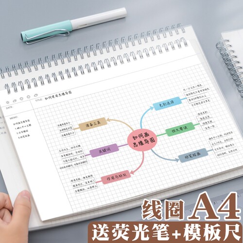 学得乐A4线圈装思维导图笔记本