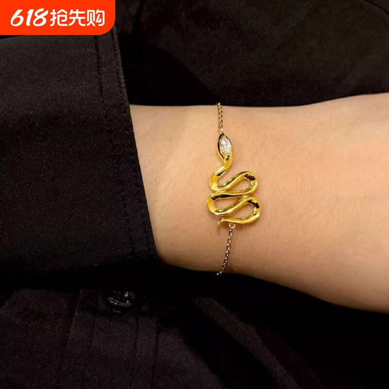 法式气质灵蛇手链精美时尚潮流高颜值设计轻奢个性小众百搭饰品