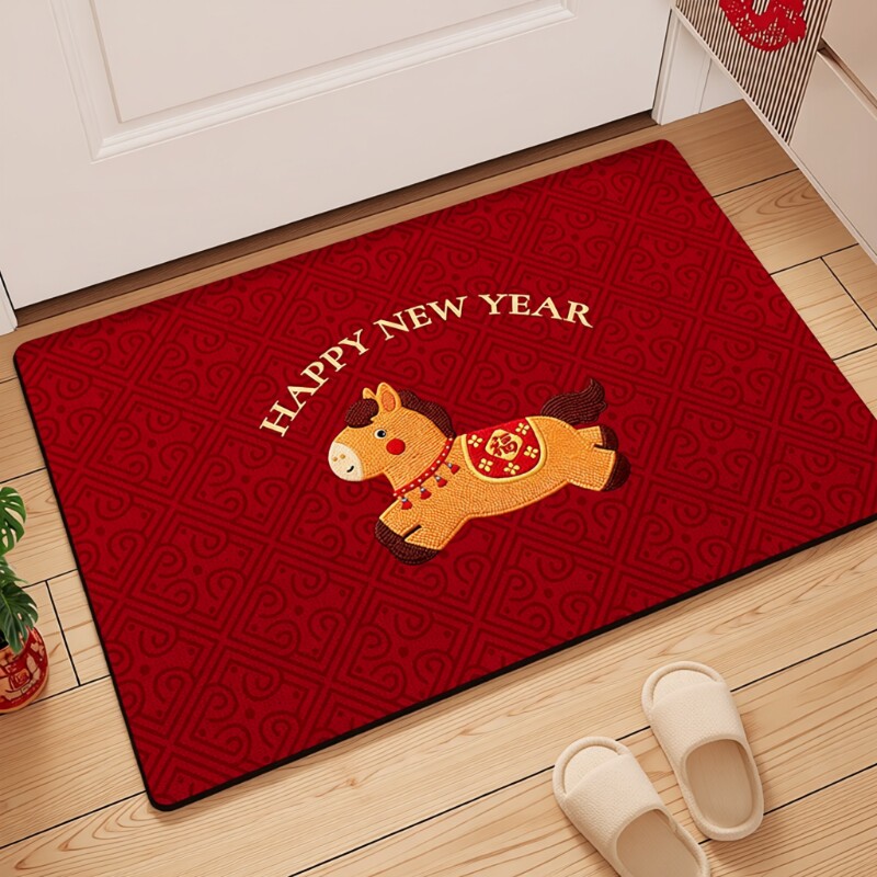马年浴室卫生间地垫硅藻泥洗手台吸水垫门口防滑脚垫新年家用速干