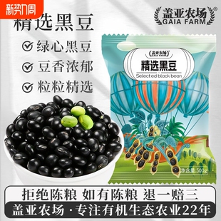 东北黑豆500g新货绿心农家自种打豆浆大豆五谷杂粮豆绿芯黑皮红豆