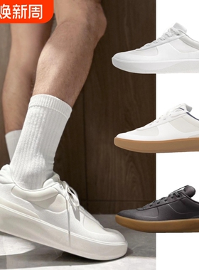 低帮板鞋露cityverse德训鞋男女LU平底运动休闲鞋情侣小白鞋白色