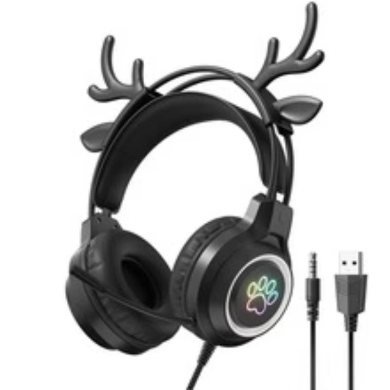 工厂新款无线蓝牙皮革感头戴式耳机音乐真降噪低延迟耳麦