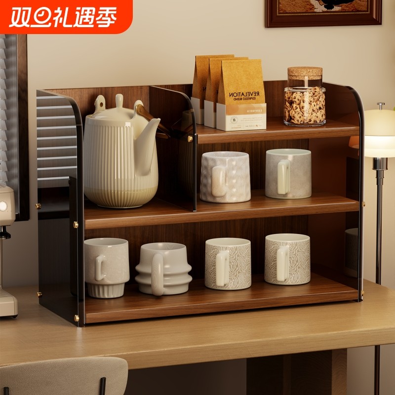 桌面置物架亚克力餐桌台面水壶收纳茶杯客厅架子杯架杯子多层双层