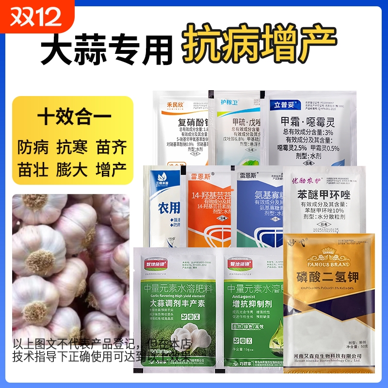 诚施富大蒜专用套餐10效合1组合营养苗弱增产抗病膨大肥料农用