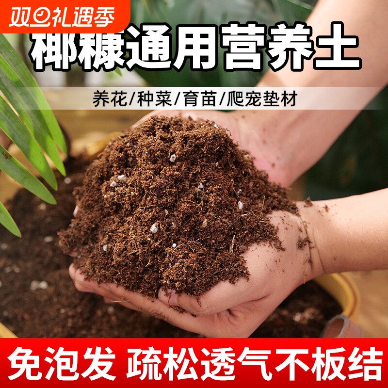 椰糠营养土种菜椰糠土泥炭土椰砖乌龟专用包邮育苗土壤养花种植