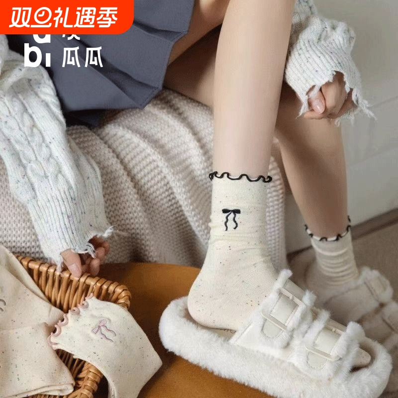 袜子女款中筒袜春秋款防臭2025新款爆款网红卡通萌宠女士月子袜