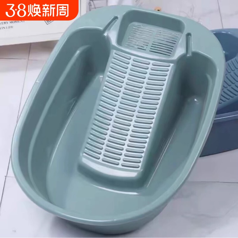 洗衣盆大号带搓衣板一体家用学生宿舍洗衣服盆塑料加厚搓衣洗衣板