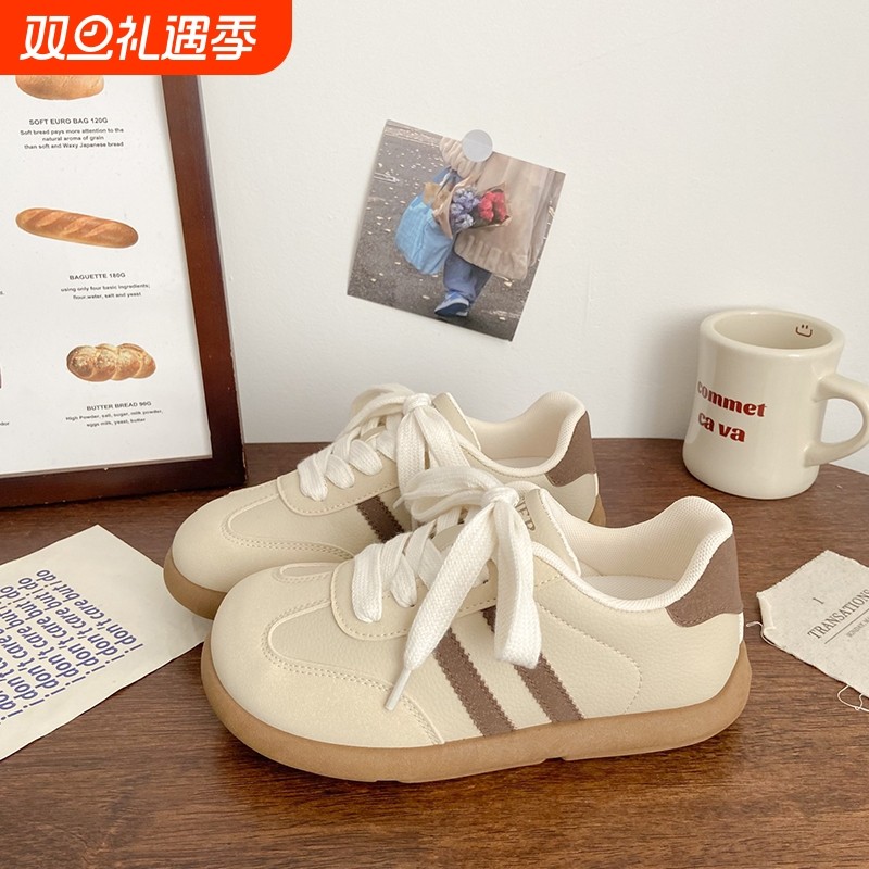 丑萌德训板鞋女大头春秋新款chic小众韩版百搭学生运动阿甘小白鞋
