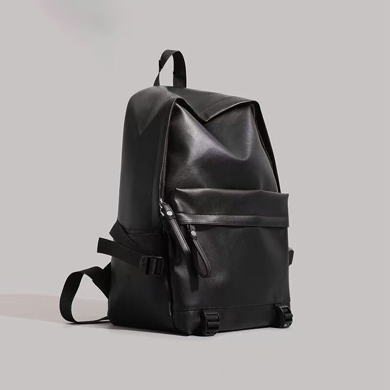 百搭2026新款休闲纯色韩时尚包背包版书包新款大学生男双肩潮