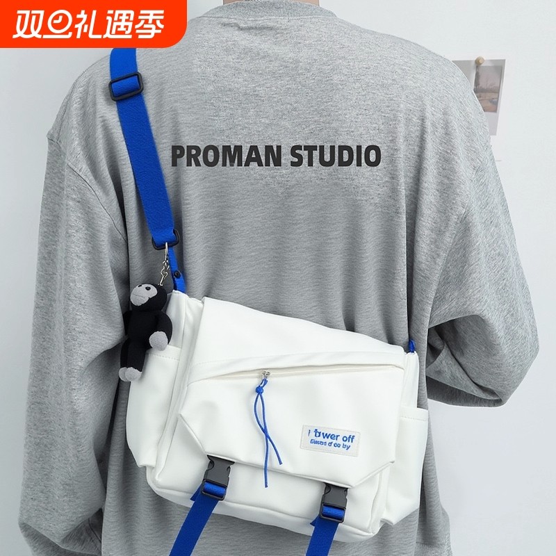 斜挎包男款潮牌潮流胸包男士背包腰包运动单肩包女手机男生小挎包