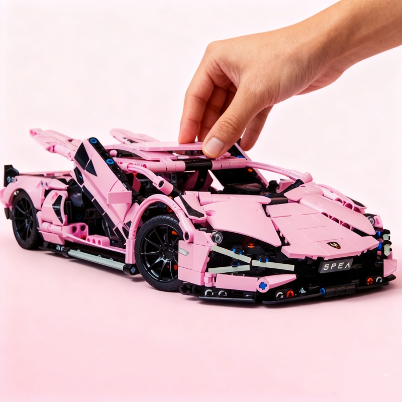 【爆款】兰博跑车积木玩具