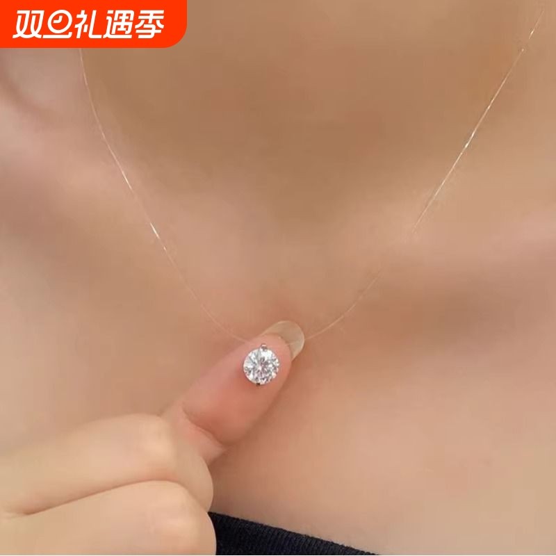 925纯银人鱼之泪项链2025新款女轻奢简约款网红爆款纯银锁骨项