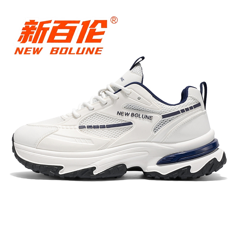 NEW BOLUNE/新百伦男鞋秋季运动鞋厚底跑步休闲老爹鞋透气网面鞋