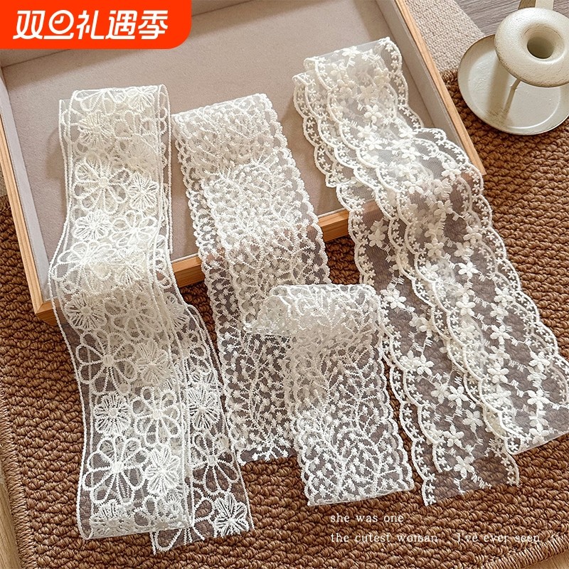 韩系ins白色蕾丝飘带发带女2025新款绑发丝巾百搭头巾腰带配饰