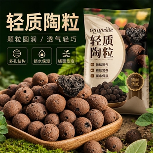 陶粒垫底养花专用多肉土陶盆栽透气铺面石回填火山石颗粒花卉绿植