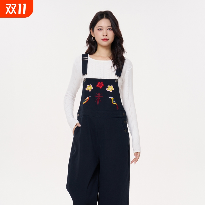 MASANON孕妇牛仔背带裤春秋季