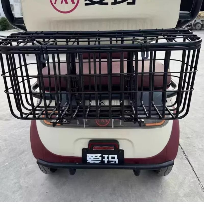 电动三轮车后置车筐适用雅第c18c16台领车篮后车筐加宽加大爱吗车