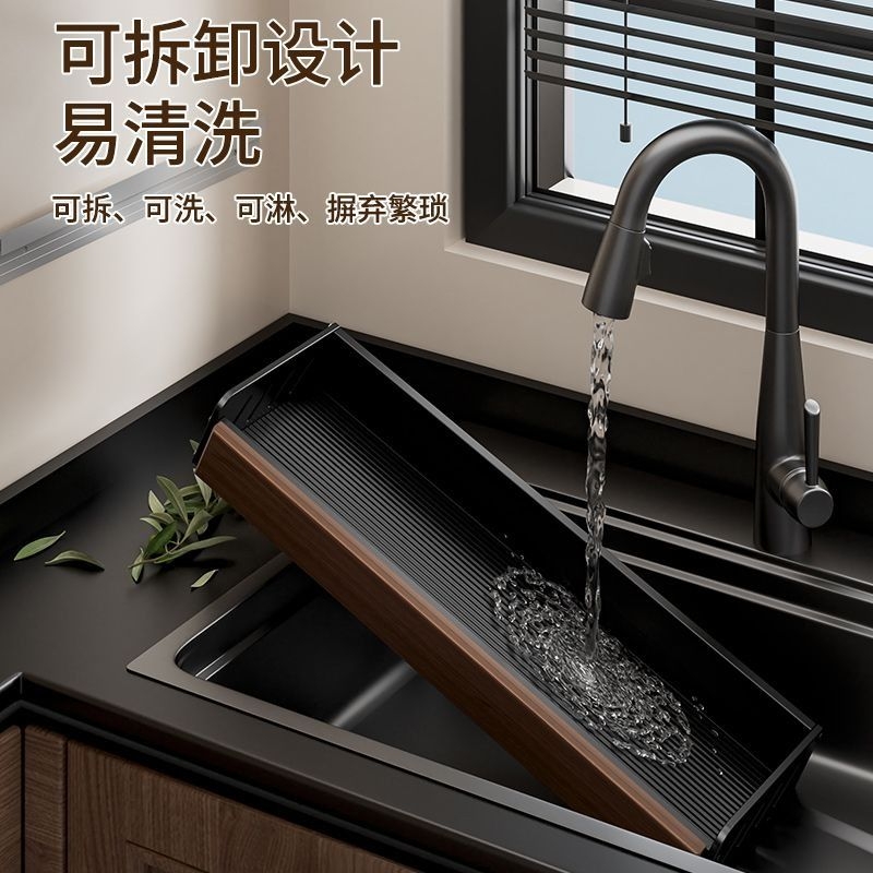 胡桃木厨房置物架中古风免打孔多层实木锅盖刀筷勺调料油壶壁挂架