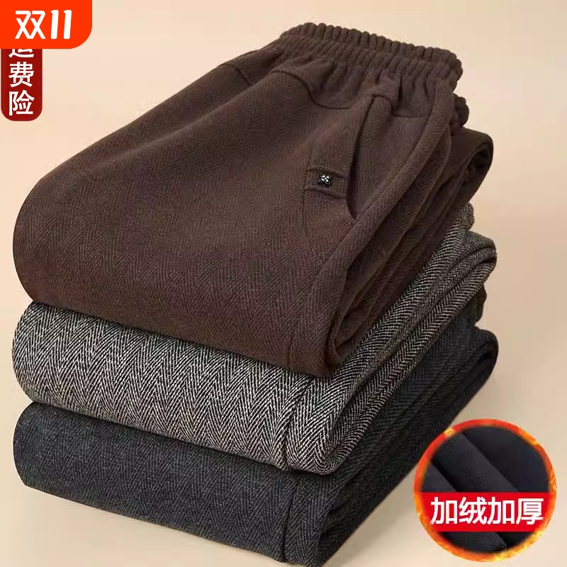 中老年女裤妈妈裤春秋冬加绒裤子