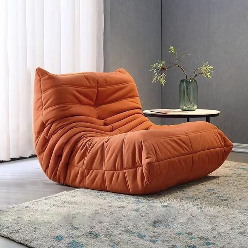 网红毛毛虫沙发家用卧室客厅阳台休闲懒人沙发带脚踏小户型北欧风