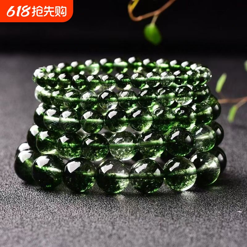 绿幽灵手串女款满天星平替层聚宝盆串珠水晶手链小众精致手饰女
