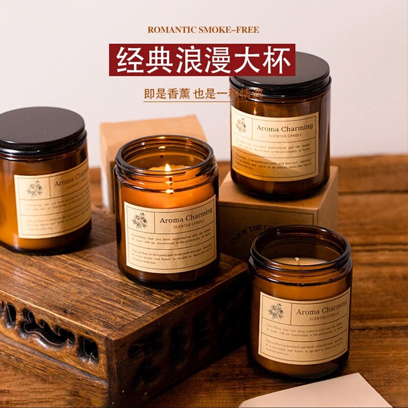 香薰蜡烛熏香家用室内持久小众卧室睡眠助眠香氛精油女生礼物氛围