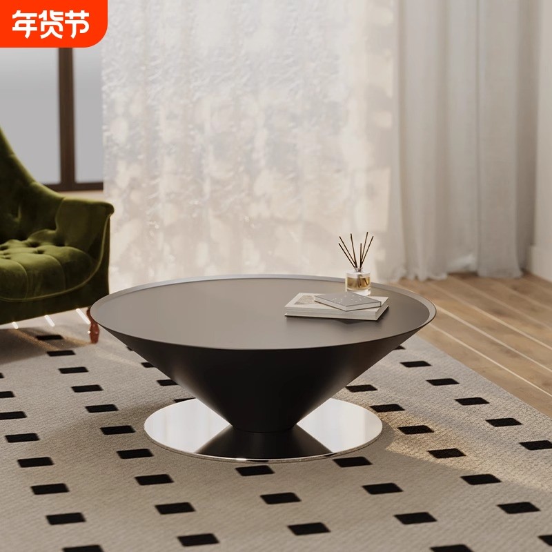 飞碟悬浮家用客厅风茶几奶油现代设计师轻奢边几极简意式艺术铁艺