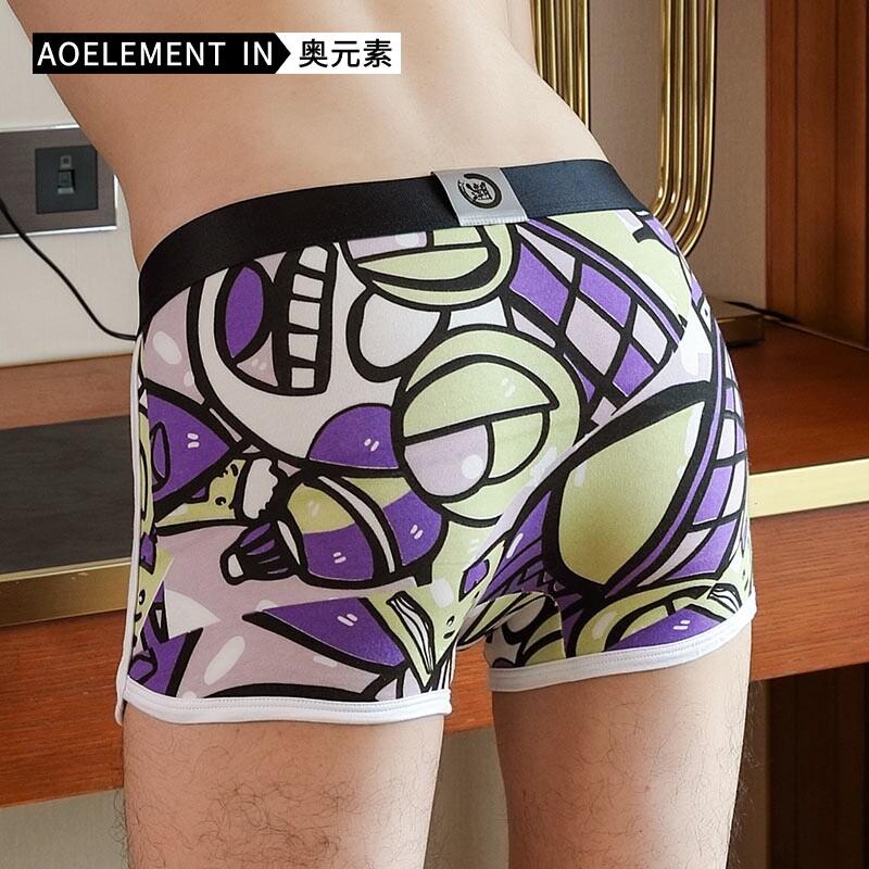 男士内裤男平角裤底裤棉质个性感运动中腰短裤青年潮流四角裤衩头