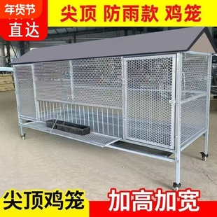 加厚网鸡笼大号尖顶加密链条探头吃食农村户外防蛇鼠鸡鸭鹅家禽笼