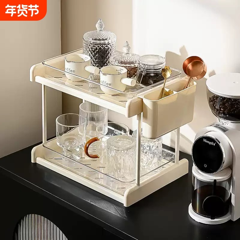 置物架杯架水杯茶杯宝宝用品奶瓶沥水盘风高级感杯子收纳厨房台面,收纳整理,整理架/置物架/收纳架,淘宝优惠券,粉丝福利购,淘宝优惠卷