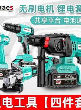 大艺通用无刷锂电电锤锂电套装