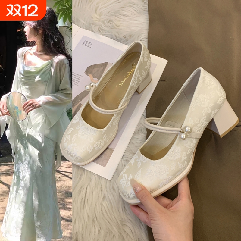 粗跟旗袍鞋高跟女式|129人收藏