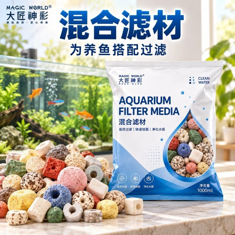 鱼缸滤材过滤材料硝化细菌屋中转箱净水石英球陶瓷环活性炭水质