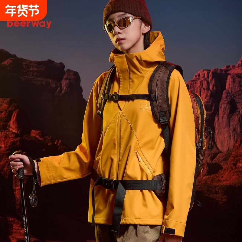 德尔惠美式户外三防工装软壳夹克情侣百搭防风防水连帽登山外套男,运动服/休闲服装,运动茄克/外套,淘宝优惠券,粉丝福利购,淘宝优惠卷