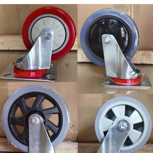 布草车轮子酒店工作车脚轮万向轮服务车配件清洁车轱辘宾馆手推车