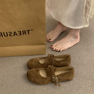 秋季 女2025新款 玛丽珍晚晚鞋 勃肯鞋 法式 豆豆鞋 平底芭蕾舞浅口单鞋