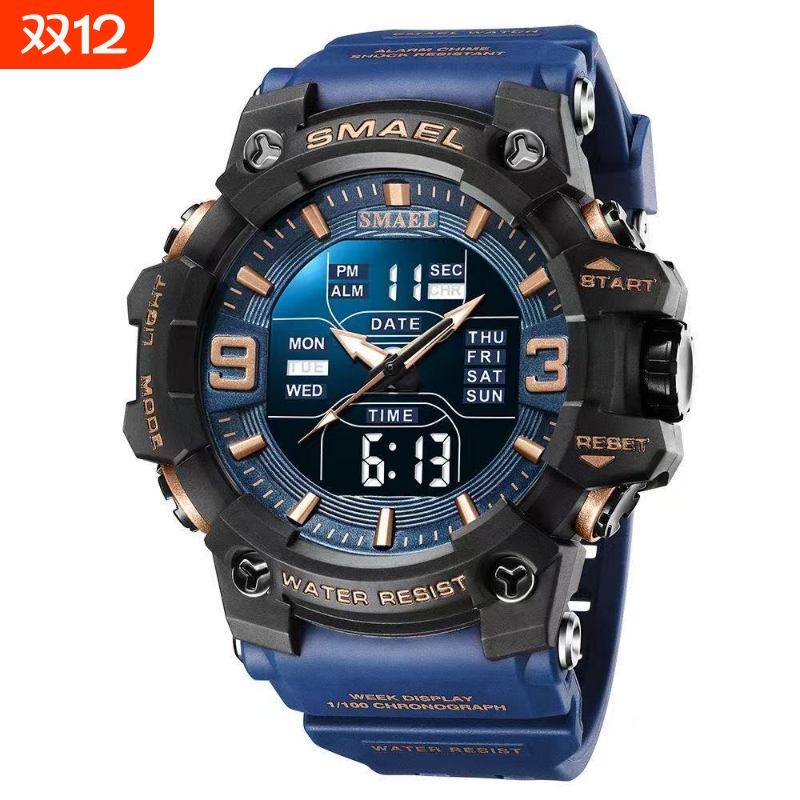 户外夜光防水运动手表男士时尚潮流初高中生多功能夜光酷炫电子表